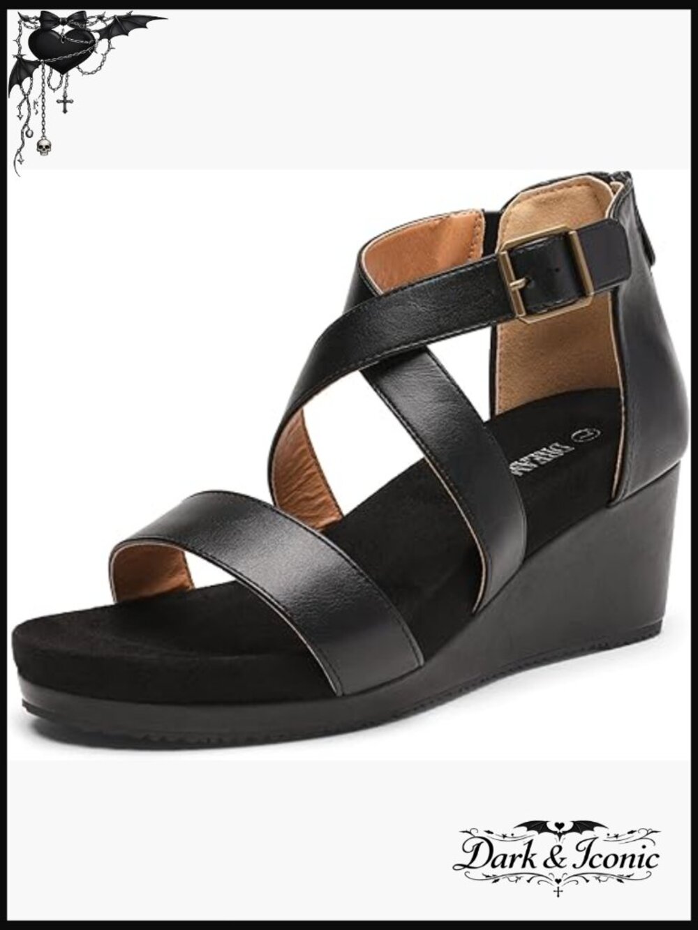 Womens Open Toe Wedge Sandals Ankle Strap Platform Summer Shoes